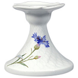 Подсвечник Meissen 8 см Игра волн, рельеф, голубые васильки