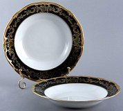 Набор глубоких тарелок 24см.6шт "Ювел синий "