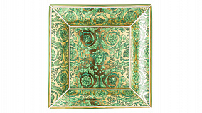 Блюдо квадратное Rosenthal Versace Медуза Диадема зеленая 28 см