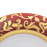 Набор тарелок на 6 персон Falkenporzellan Tosca Bordeaux Gold 27см