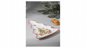 Блюдо 3D Decor de table Рождественский винтаж.Ель 26 см