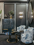 Стол журнальный Garda Decor темн.стекло/золото GARDA DECOR